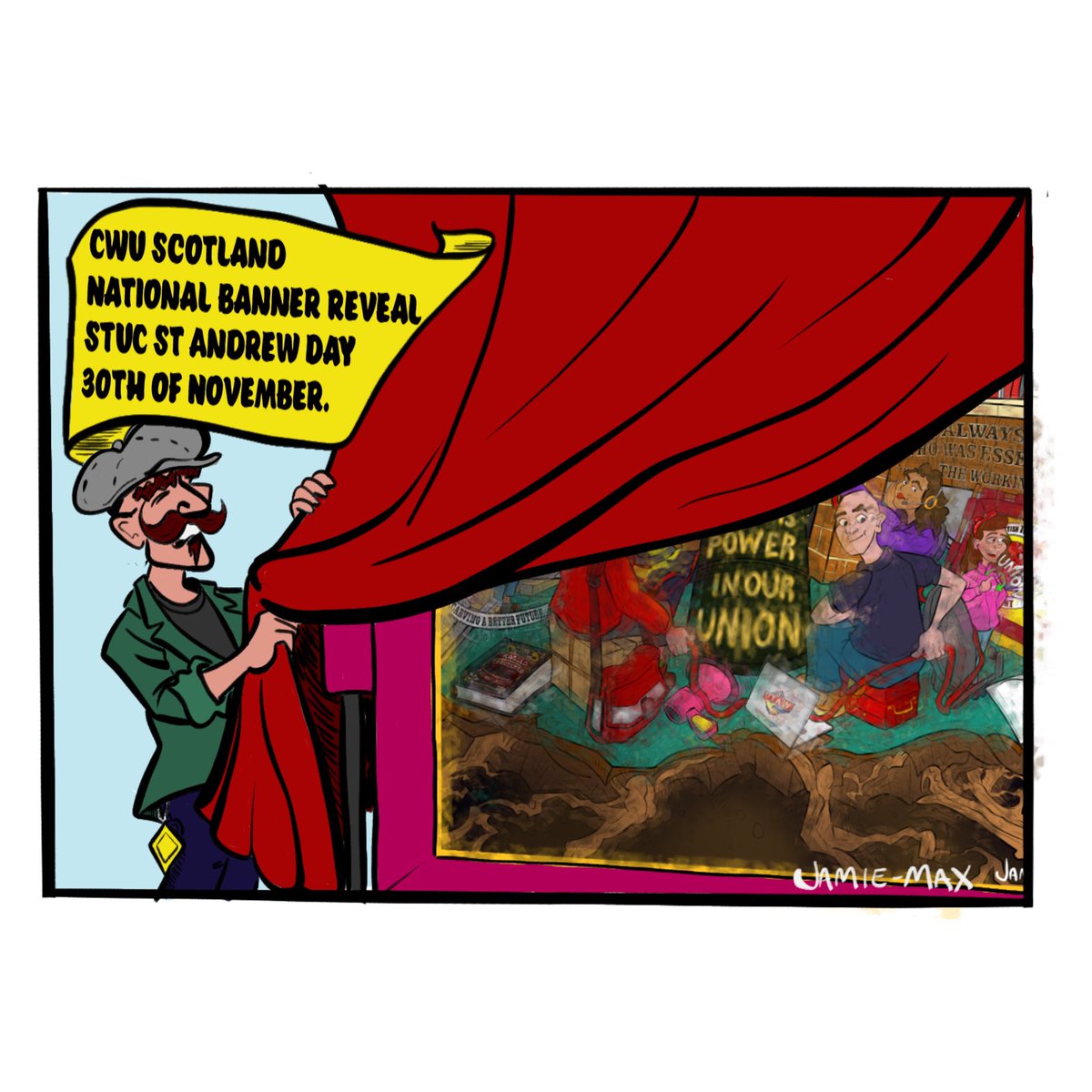 At this years <a href="/ScottishTUC/">STUC</a> St Andrews day March &amp; Rally on 30th November in Glasgow will be the unveiling of the new <a href="/cwuscot1/">CWU Scotland No. 1</a> national banner