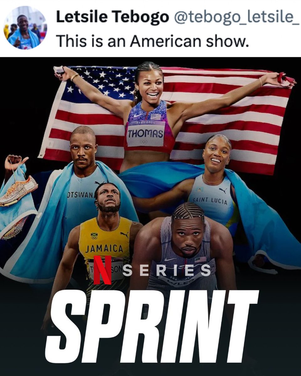travismillerx13's tweet photo. Olympic 200m gold medalist 🇧🇼Letsile Tebogo on the second season of SPRINT 👀 https://t.co/sWgZsmPmnE