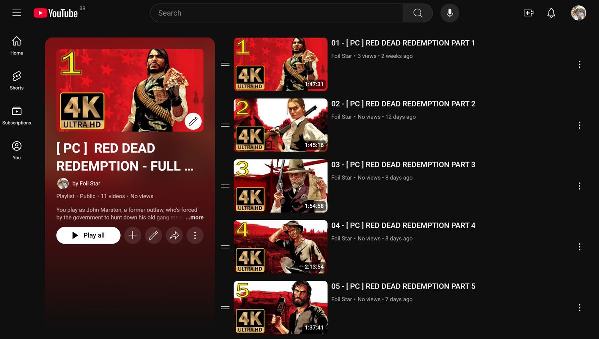 foilst4r's tweet photo. [ PC ]  RED DEAD REDEMPTION - FULL STORY [ 4K - 60 fps ] 

#reddeadredemption #reddeadredemptionPC  #foilstar #gameplay #Video #gamingpc   #game #YouTube

[ FULL PLAYLIST ]
-> https://t.co/KixHwER7Al <- via @YouTube https://t.co/cm3V16GNNm