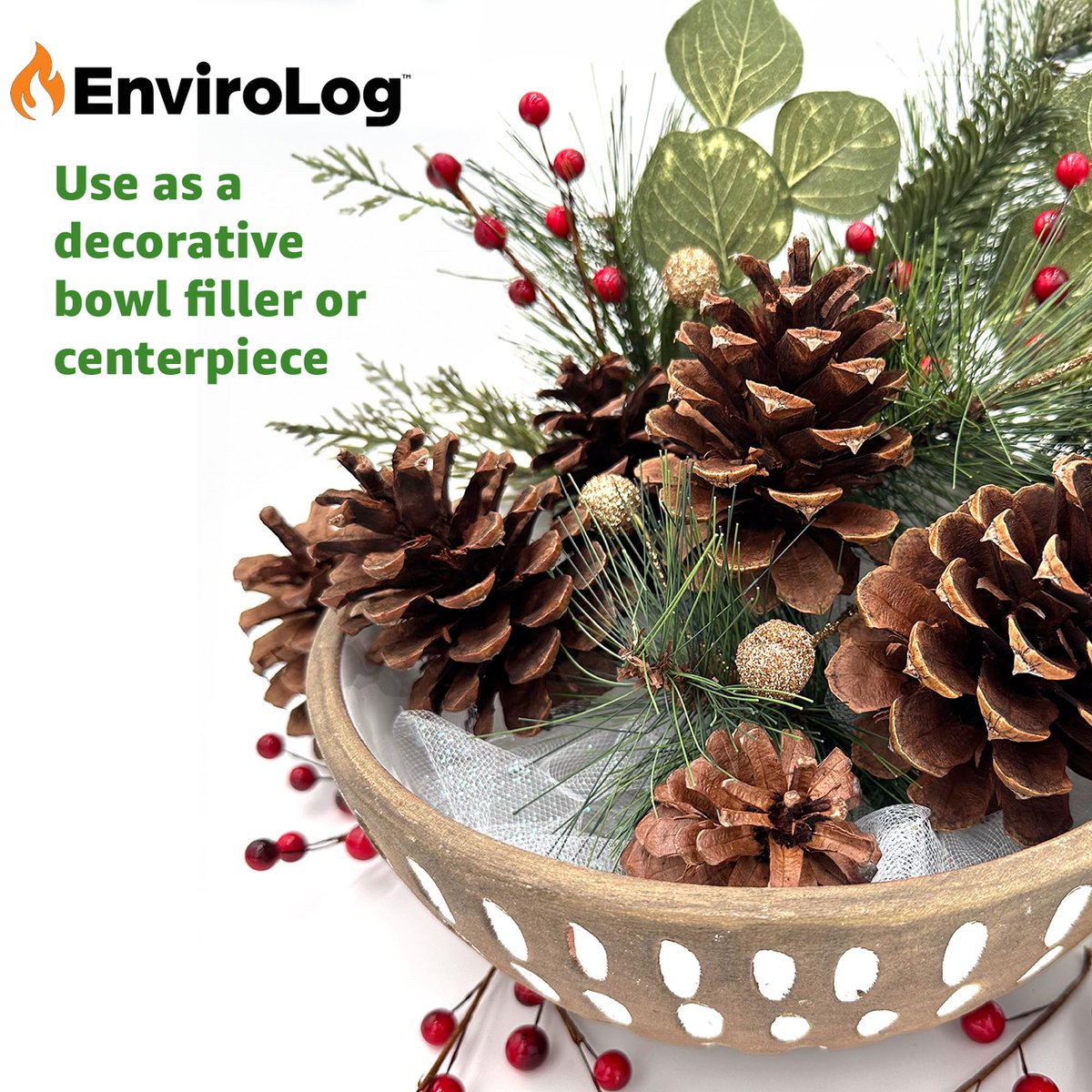 EnviroLogFire's tweet photo. Premium, Grade A, Christmas Tree Scented Ponderosa Pinecones for Home, Office & Retail Décor! New from Envirolog! Shop now here: https://t.co/DHvsclKKUr
#Envirolog #holiday #christmas https://t.co/P7TZxluubd
