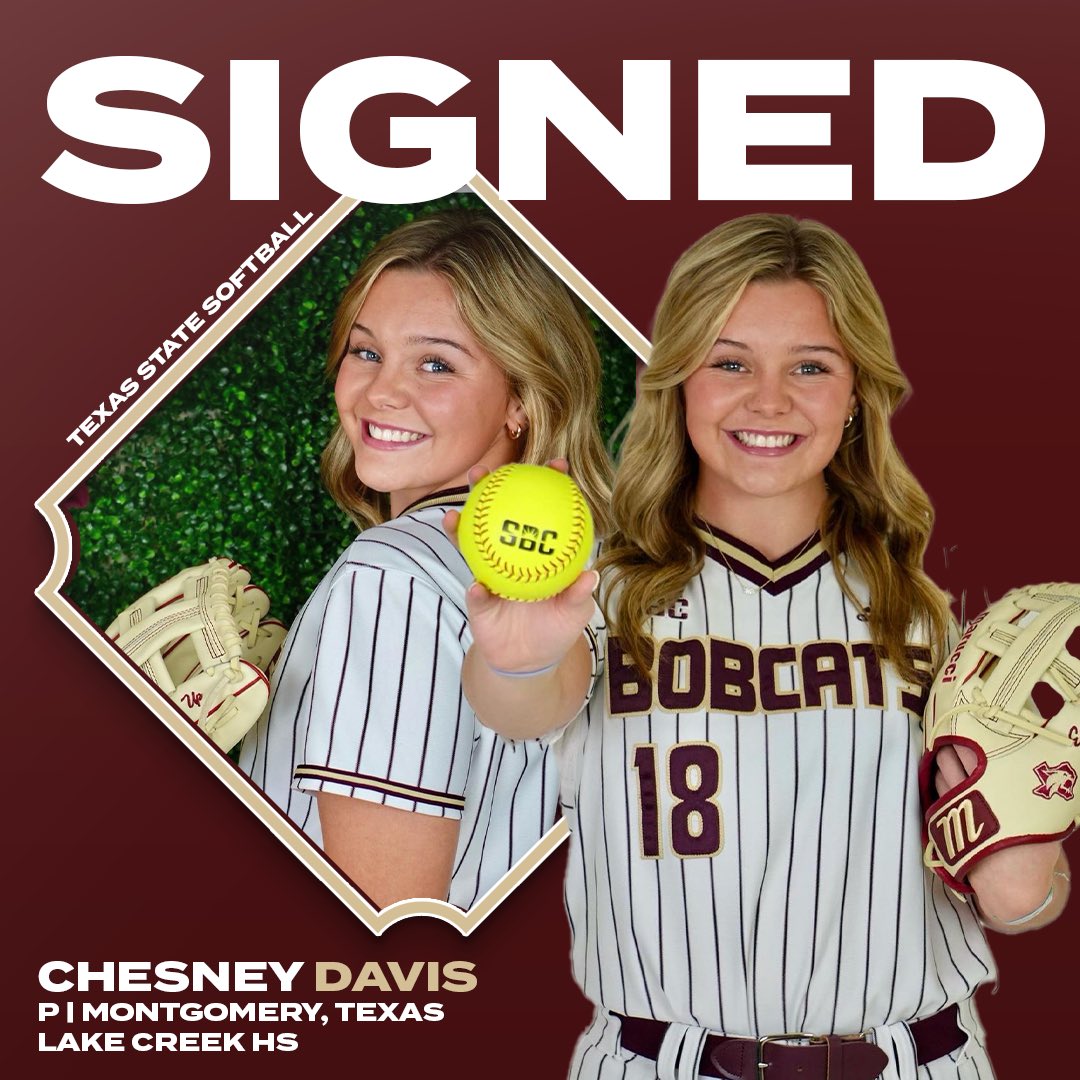 𝐒𝐢𝐠𝐧𝐞𝐝✍️ #EatEmUp 

Welcome to the Bobcat family, <a href="/chesneydavis18/">chesney davis</a>!