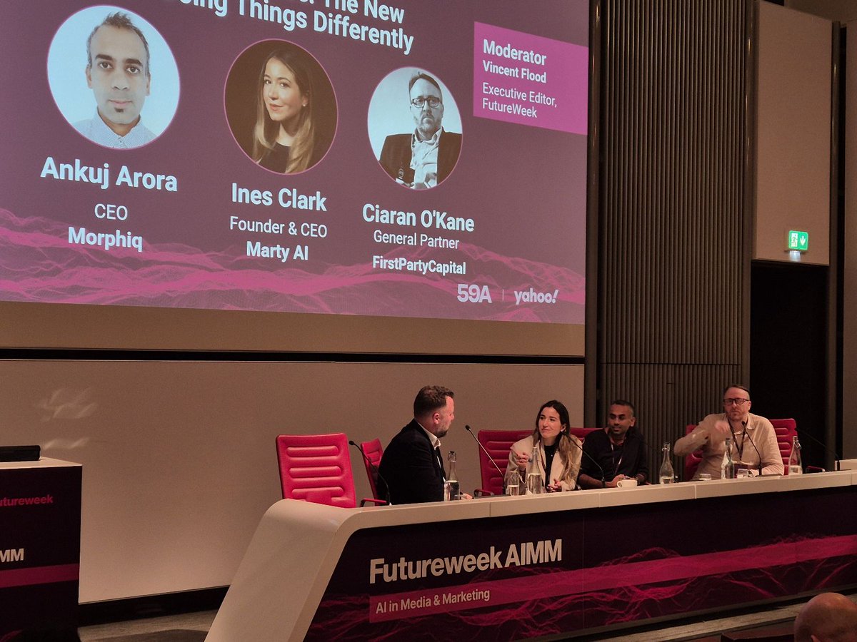 videoweek's tweet image. It was great to hear from Ankuj Arora, Morphiq, Ines Clark, Marty AI and @cpokane, FirstPartyCapital about new startups that are disrupting the industry.

#FWAIMM24 #FutureWeekAIMM #Media #AI #Advertising