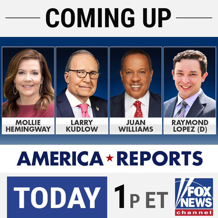 WEDNESDAY:

Editor-in-chief, <a href="/FDRLST/">The Federalist</a> <a href="/MZHemingway/">Mollie</a> 

'Kudlow' host, <a href="/larry_kudlow/">Larry Kudlow</a>

Fox News Senior Political Analyst <a href="/TheJuanWilliams/">Juan Williams</a> 

Democratic Alderman <a href="/RaymondALopez/">Ald. Raymond Lopez</a>