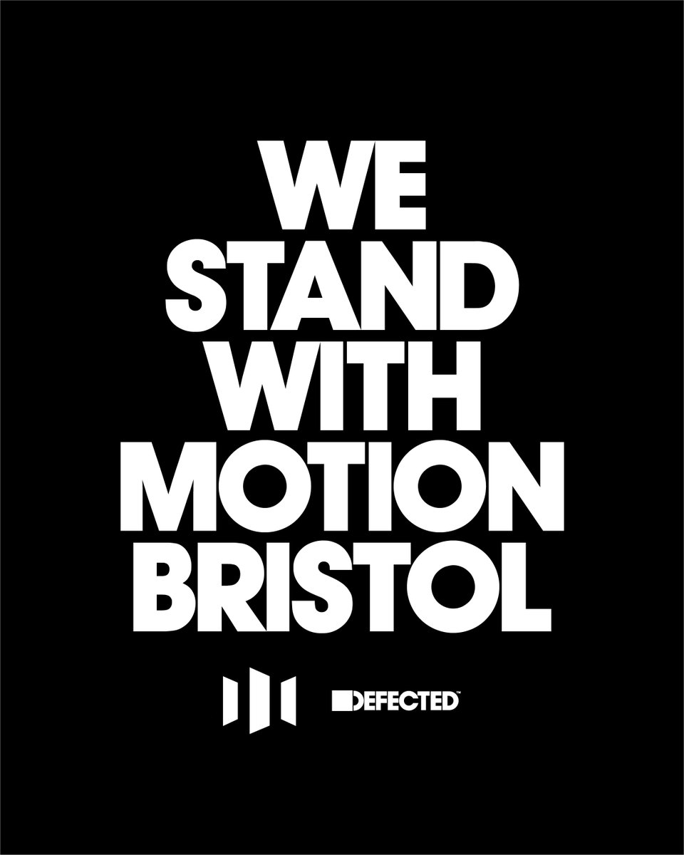 DefectedRecords's tweet photo. Motion Bristol, we are with you ♥️

After hearing the sad news of another iconic UK clubbing institution facing possible closure, we want to show our unwavering support for a future where @MotionBristol continues to thrive and enrich Bristol’s cultural landscape 🇬🇧

See a statement from @WezSaunders below: