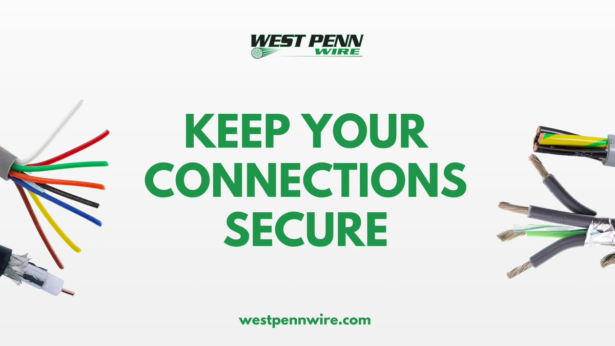 westpennwire's tweet image. When it comes to quality and reliability, we set the industry standard.

Our wide range of top-notch cables and wiring systems will help you get the job done with secure connections.

View our products: bit.ly/3s91wqL

#ReliableConnections #WestPennWire