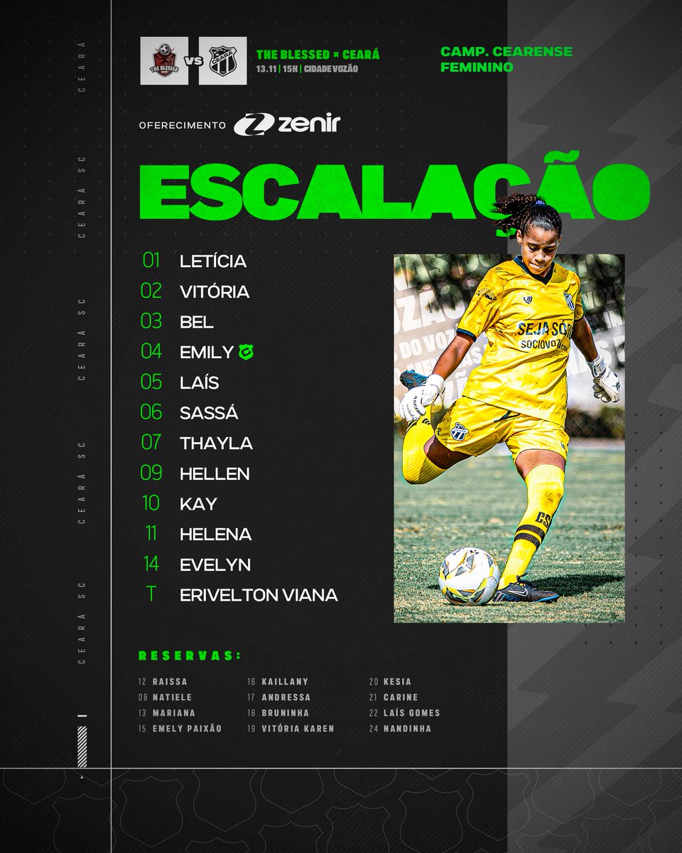 ELAS ESCALADAS! 👊🏁

Vamos para mais um desafio no Cearense. Bora, Meninas do Vozão! ⚫⚪

#CearáSC #MeninasDoVozão