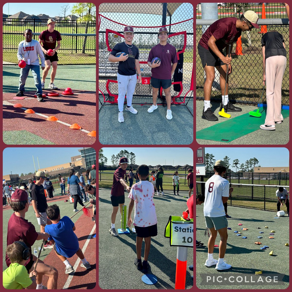SCHS_Baseball1's tweet photo. We love helping the AMAZING ATHLETES at the Middle School Integrated Athletics Field Day! #BLEED @HumbleISD_InAth https://t.co/SHdDGJkkVC
