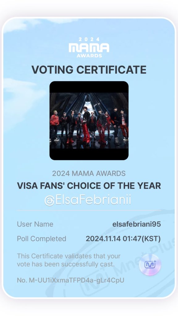 ElsaFebrianii's tweet photo. #2024MAMA  #MAMA_IVOTED https://t.co/tN3hwsgkvN