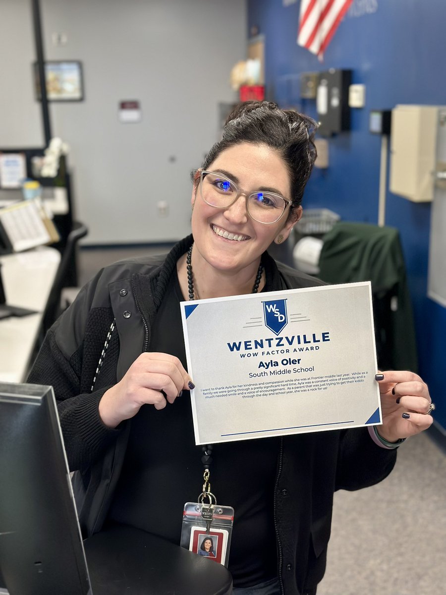 Mrs. Buhr @ SMS (@abuhr_wsms) on Twitter photo Our amazing division secretary, Ayla, is so deserving of this <a href="/WSDinfo/">Wentzville Schools</a> WOW Factor Award! We are grateful for the immeasurable amount of support she provides our entire building and love that she was recognized by a parent. #WSDWowFactorAward #ThePack Our amazing division secretary, Ayla, is so deserving of this <a href="/WSDinfo/">Wentzville Schools</a> WOW Factor Award! We are grateful for the immeasurable amount of support she provides our entire building and love that she was recognized by a parent. #WSDWowFactorAward #ThePack