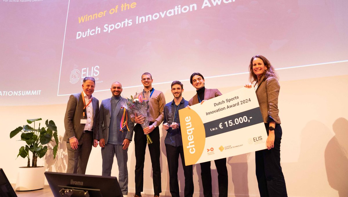 Vandaag werd tijdens de ELIS Innovation Summit for Sports &amp; Vitality in Eindhoven de 14e Dutch Sports Innovation Award 2024 uitgereikt aan Pulse Sports, die een stimuleringsprijs ter waarde van €15.000,- in ontvangst mocht nemen.

elisinnovationhub.com/nieuws/pulse-s…

#elisinnovationsummit