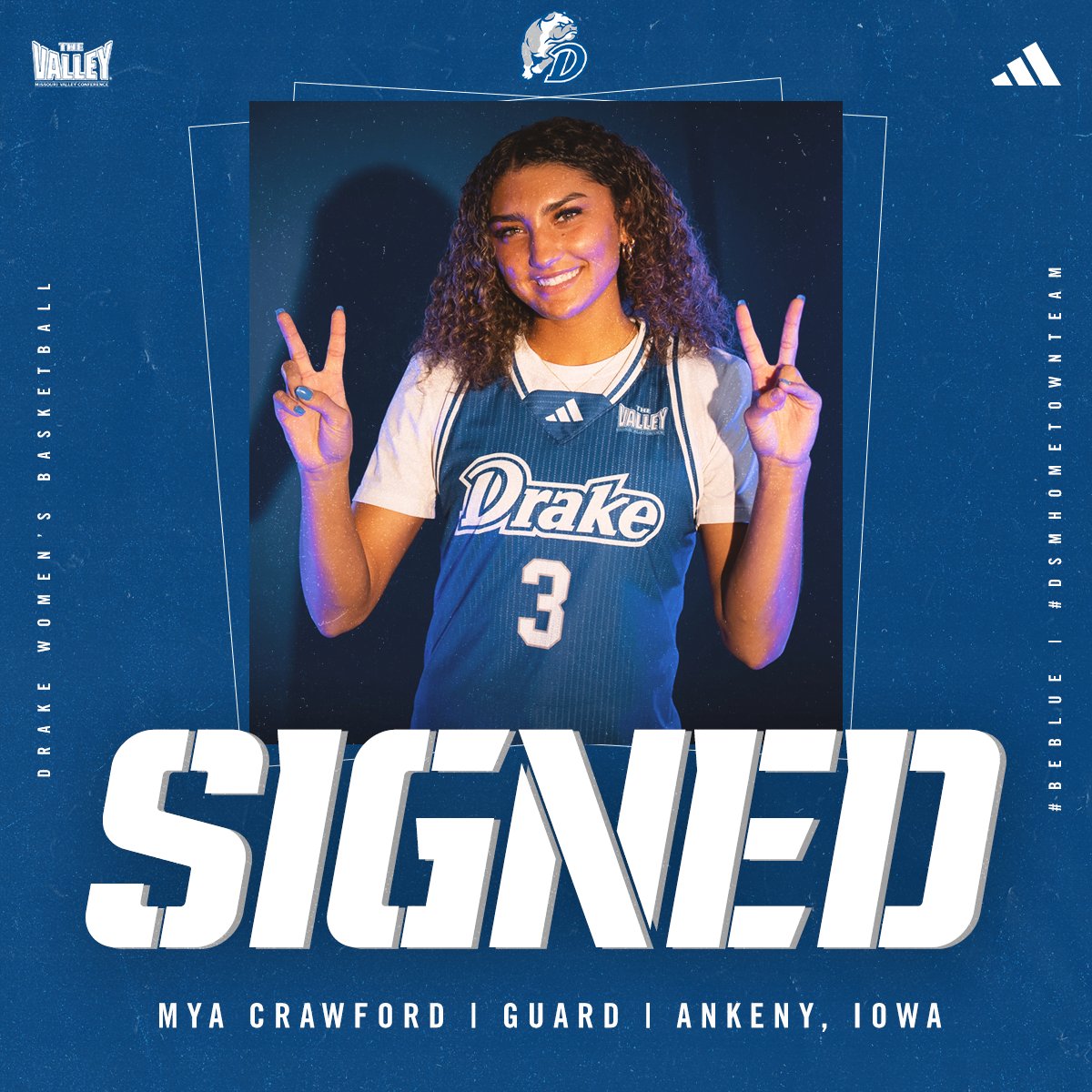 🟦 ▪️ 𝗔𝗻𝗸𝗲𝗻𝘆'𝘀 𝗢𝘄𝗻 ▪️ 🟦

Welcome to Drake, 𝑀𝓎𝒶 𝒞𝓇𝒶𝓌𝒻𝑜𝓇𝒹 ❕

🏀 Double-digit scorer for three varsity seasons
🏀 First-Team All-State and All-Conference
🏀 Iowa State Tournament semifinalist and quarterfinalist

#BeBlue | #DSMHometownTeam