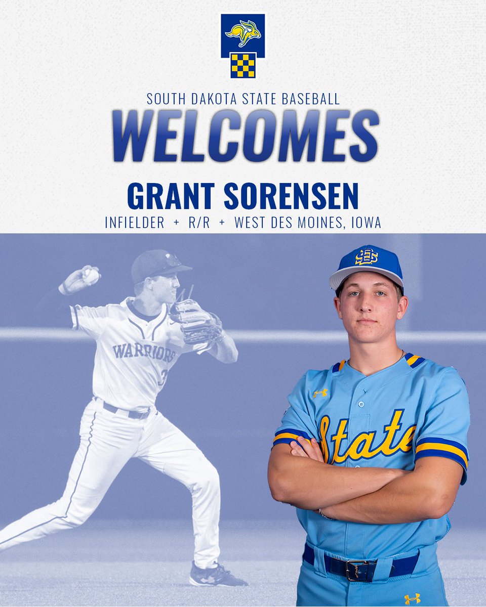 Two-time all-state honoree Grant Sorensen is officially a Jackrabbit!

🔹Waukee High School single-season record holder with 43 stolen bases
🔹 Batted .316 as a sophomore and .333 his junior season

#GoJacks 🐰 x #NationalSigningDay