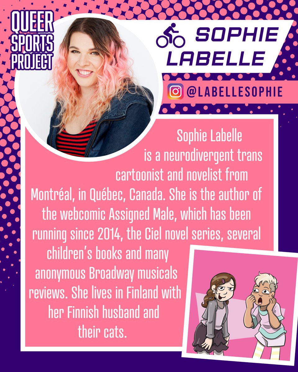 Stacked Deck Press: WonderCon, March 28-30 (@stackeddeckprss) on Twitter photo Sophie Labelle is the cartoonist behind <a href="/AssignedMale/">Serious trans vibes Comics</a>, and she's contributing a story about cycling to the Queer Sports Project! Coming soon to <a href="/Kickstarter/">Kickstarter</a>!
To stay updated on this project follow us on Instagram at @queersportsproject!
#indiecomics #lgbtqcomics #sportscomics Sophie Labelle is the cartoonist behind <a href="/AssignedMale/">Serious trans vibes Comics</a>, and she's contributing a story about cycling to the Queer Sports Project! Coming soon to <a href="/Kickstarter/">Kickstarter</a>!
To stay updated on this project follow us on Instagram at @queersportsproject!
#indiecomics #lgbtqcomics #sportscomics