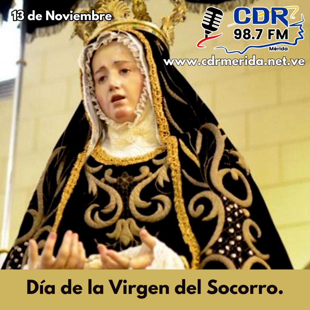 Es la patrona de la Ciudad de Valencia y del Estado Carabobo. El #13Noviembre los valencianos y carabobeños celebran y recuerdan a la Virgen del Socorro con diferentes actividades.
