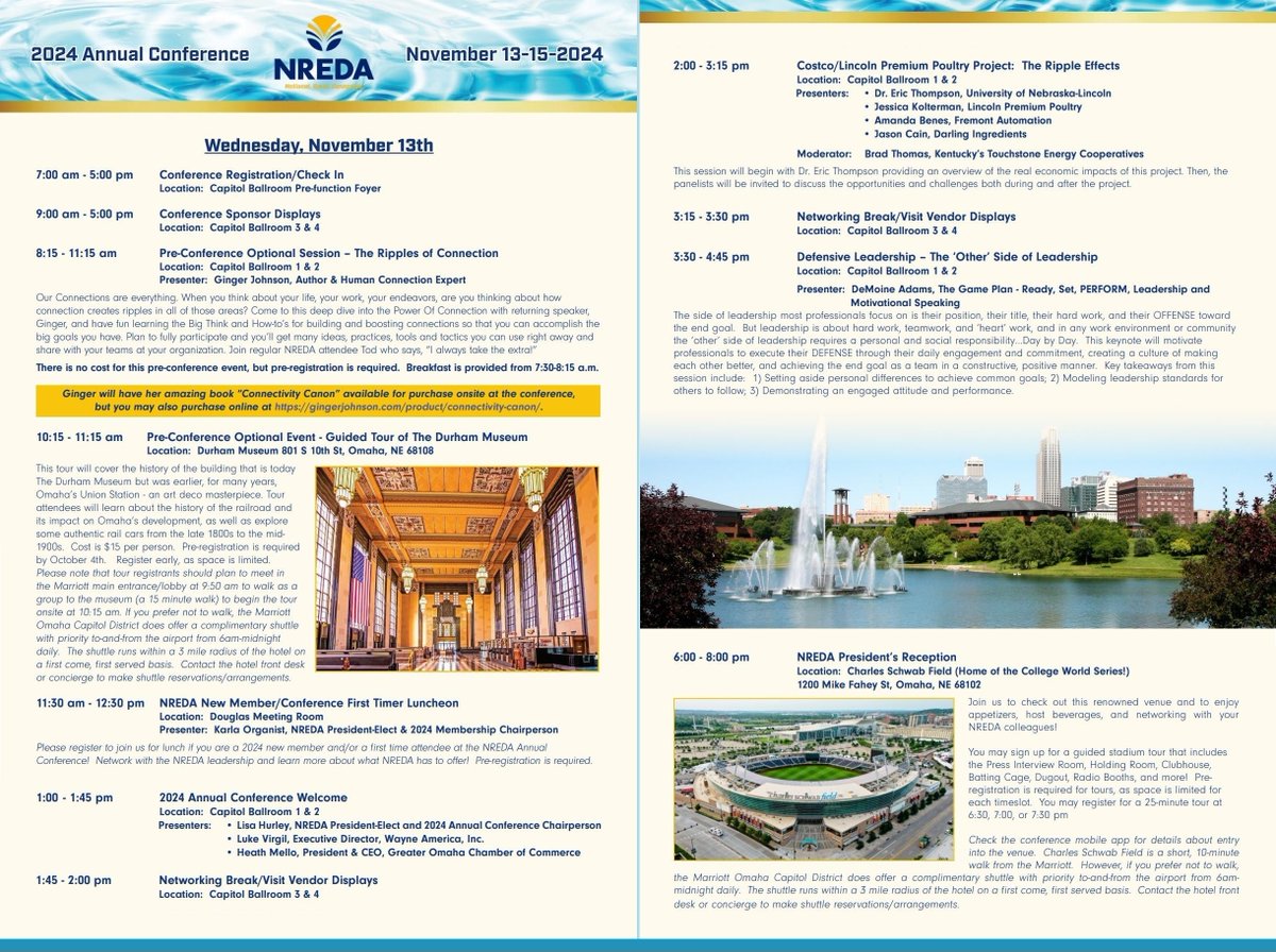 Welcome to Day 1 of the 2024 #NREDA #AnnualConference in Omaha! We hope you have an incredible time learning &amp; networking with your fellow #EconomicDevelopment professionals!

⭐ Please use #ruralproud on your conference social media posts!

#NREDATakesOmaha