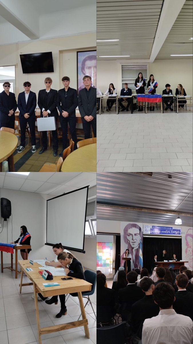 Obsocialmarista's tweet photo. Algunos momentos claves de nuestro 1º Modelo de Naciones Unidas 💙🤍💚
•
#escuela #nacionesunidas #onu #colegio #2024 #observatoriosocial #osm https://t.co/CkSYKW2gQq