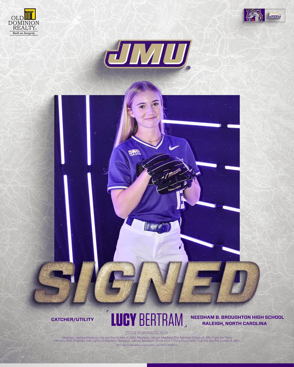 𝐒𝐈𝐆𝐍𝐄𝐃. 📝

Lucy in the Valley!

JMU Nation, meet your newest Duke <a href="/lucy_bertram25/">Lucy Bertram</a>! 💜

#GoDukes