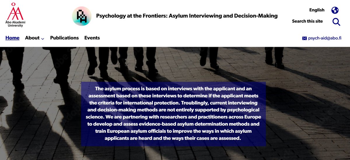 We are excited to launch our Network website! Check out our site for more information on our project, team, publications, and events! Find the site here - sites.abo.fi/psych-aid/