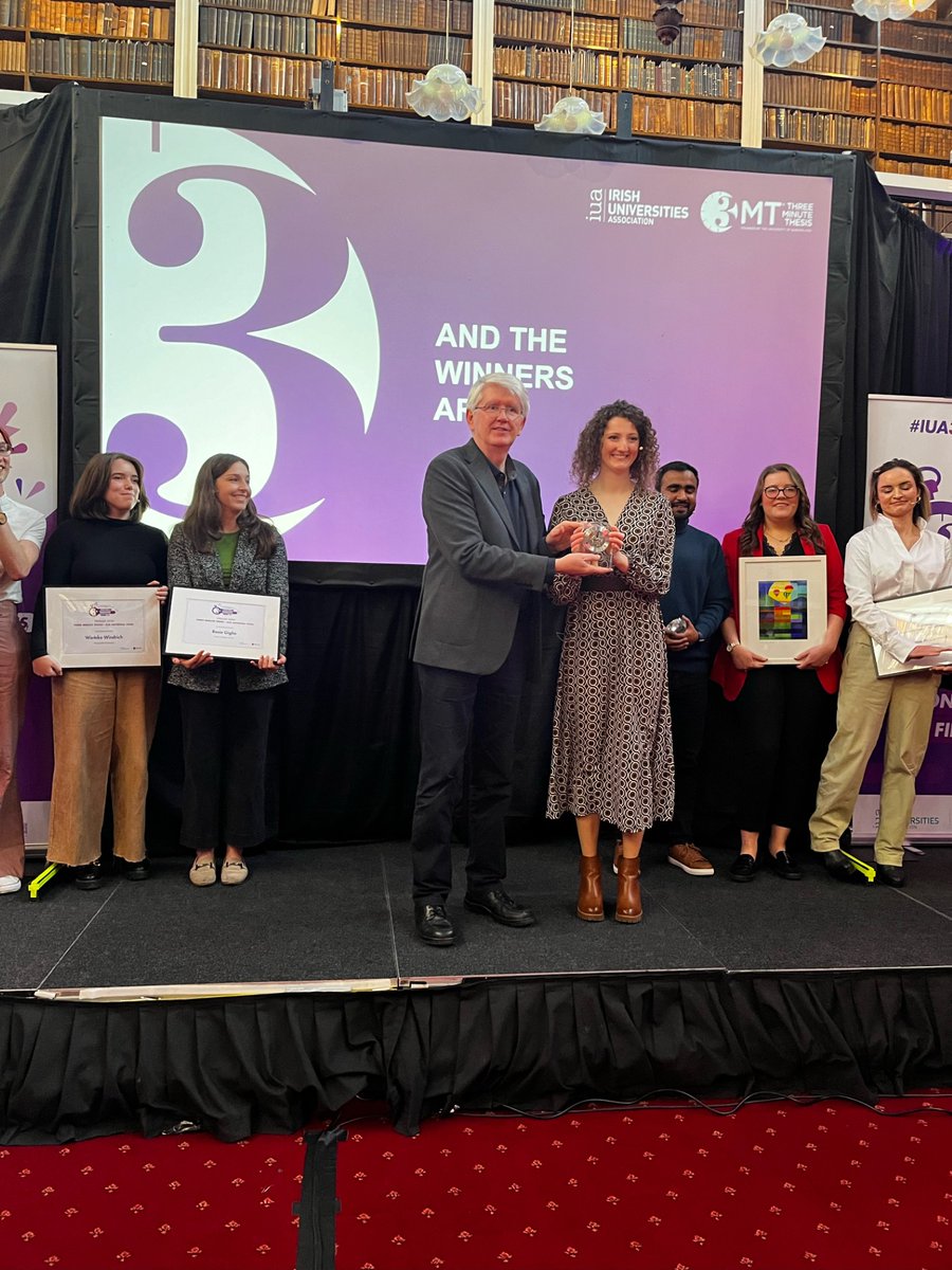 SEFSUCC's tweet image. Congratulations to @UCC PhD student Aideen McCabe who has won @IUAofficial 3 Minute Thesis Competition! 👏 

Aideen&apos;s work aims to improve the early detection of ovarian cancer by understanding its complex subtypes &amp;amp; identifying the best cell lines for research.