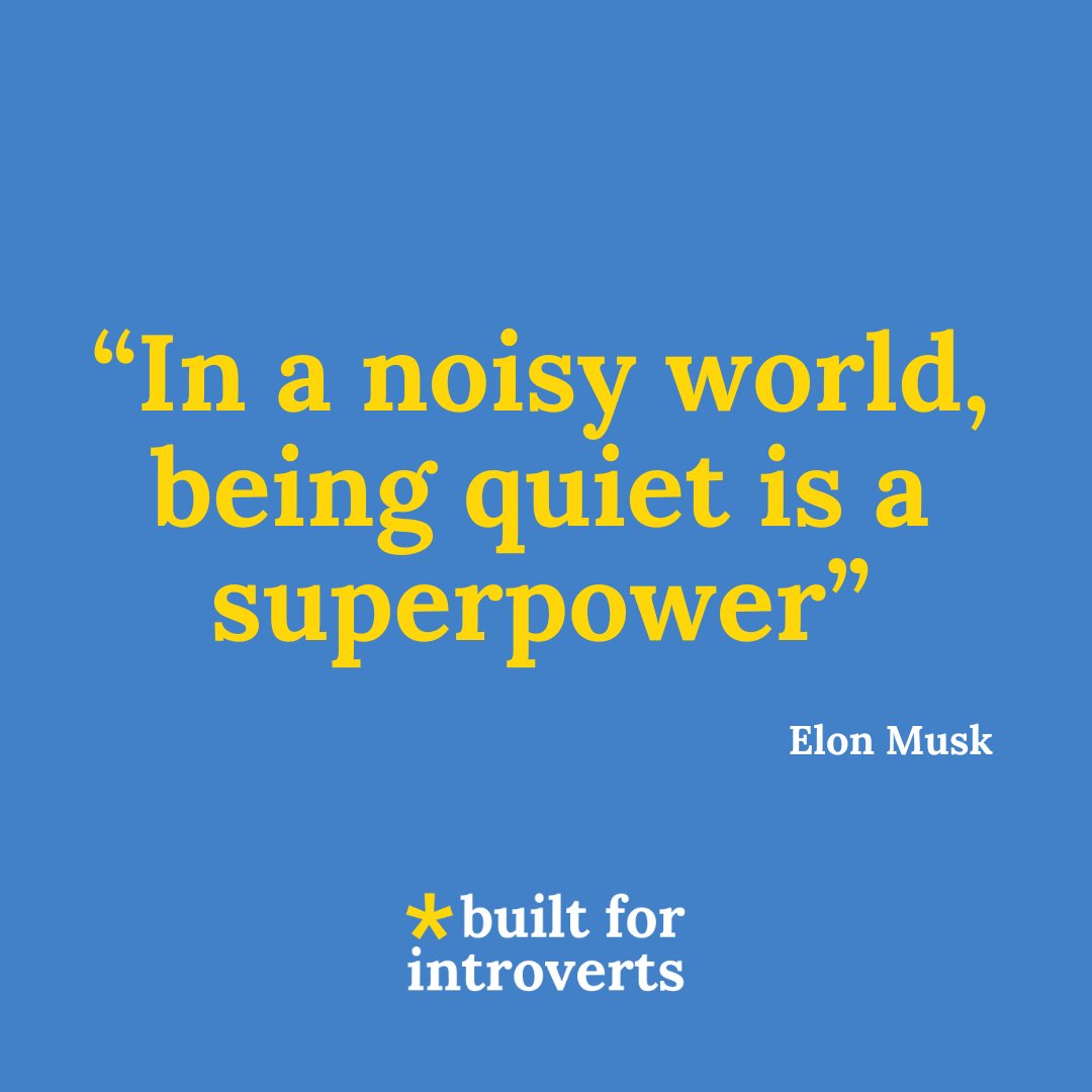 builtforintros's tweet photo. “In a noisy world, being quiet is a superpower” Elon Musk

#introvert #introvertlife #introvertproblems #introvertstruggles #quiet #builtforintroverts #introvertly https://t.co/y107gAL0Ea