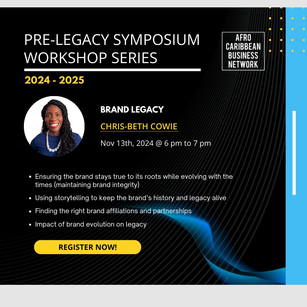 Tonight ACBN PRE LEGACY SYMPOSIUM WORKSHOP SERIES.  eventbrite.ca/e/acbn-pre-leg… zc.vg/7NEOc