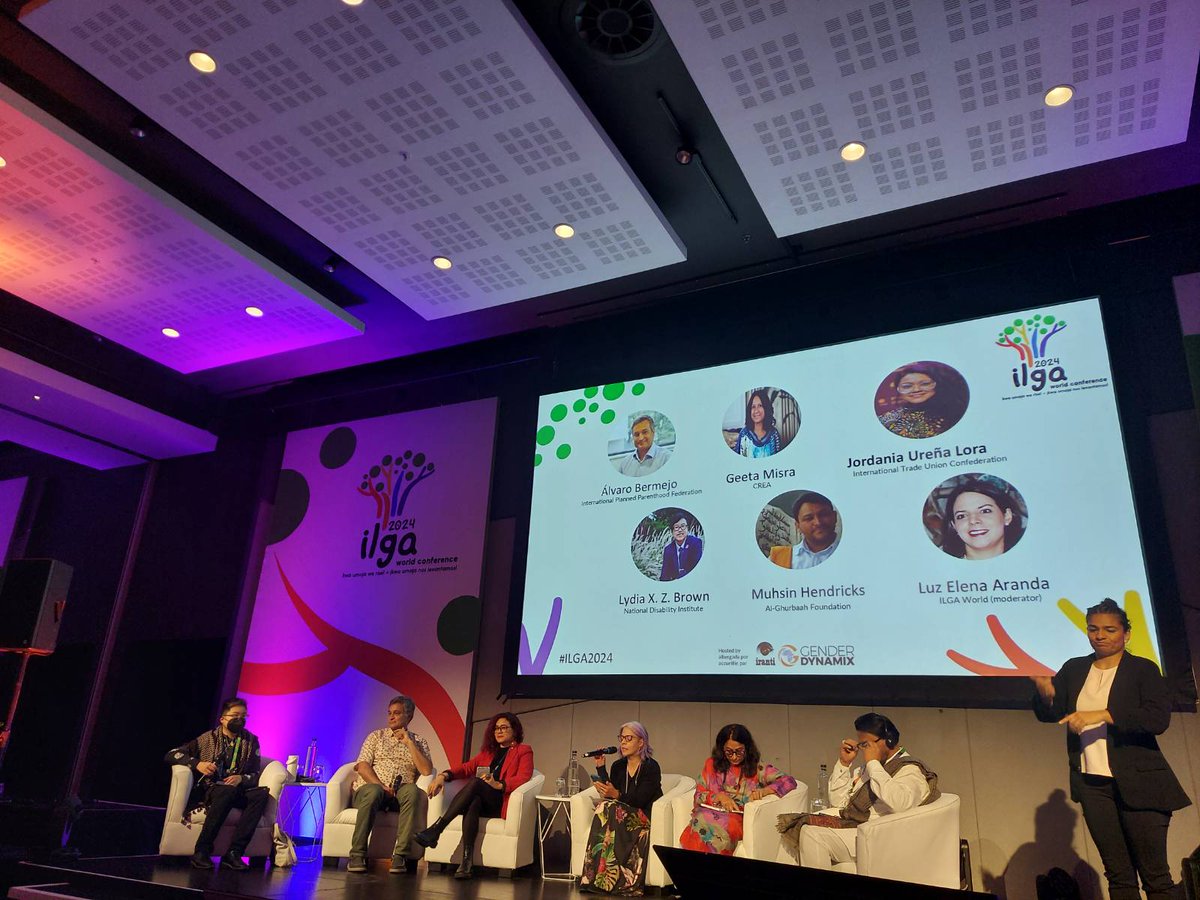 ThinkCREA's tweet photo. Solidarity Across Movements: Advancing Human Rights Together in a Global Context.
CREA at @ILGAWORLD conference 2024 opening plenary.
#ThinkCREA #ILGAWorld #HumanRightsForAll https://t.co/k2Wz0tIgCS