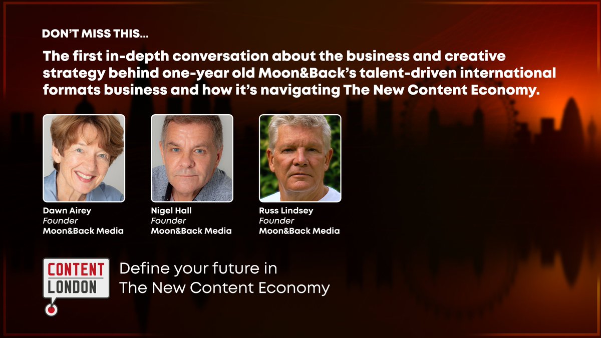 Don’t miss this session at Content London, which will help define your future in The New Content Economy. Find out more and register online by CLICKING HERE: contentlondon.net

#contentlondon #newcontenteconomy #formats