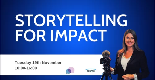 NICVA's tweet photo. Want to strengthen your storytelling?
Join our Storytelling for Impact workshop on 19 Nov!
Led by former BBC journalist Sarah Travers, this hands-on training will help you craft compelling stories and communicate your impact.
#NICVAtraining #Impact #CommunicationsTraining https://t.co/Mc1yh4f4j0