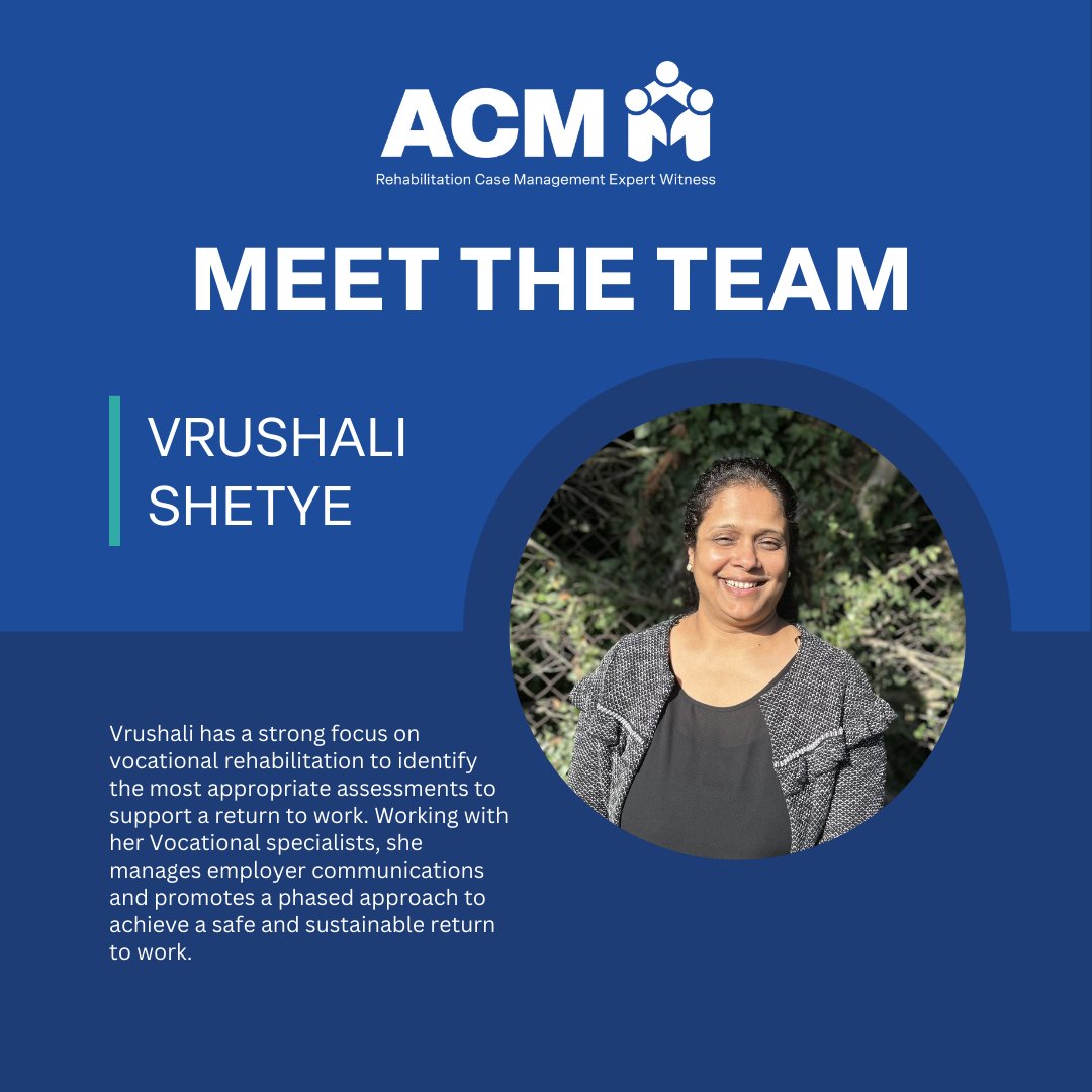 Anglia Case Management (@angliacm) on Twitter photo Meet Vrushali Shetye👋 An experienced case manager & senior clinical practitioner with 17+ years’ experience in the NHS & private practice.
Specialisms:
🔵Brain injuries
🔵Psychological Conditions
🔵Behavioural Management
📞: 01359 271900 ✉️: admin@angliacasemanagement.co.uk Meet Vrushali Shetye👋 An experienced case manager & senior clinical practitioner with 17+ years’ experience in the NHS & private practice.
Specialisms:
🔵Brain injuries
🔵Psychological Conditions
🔵Behavioural Management
📞: 01359 271900 ✉️: admin@angliacasemanagement.co.uk