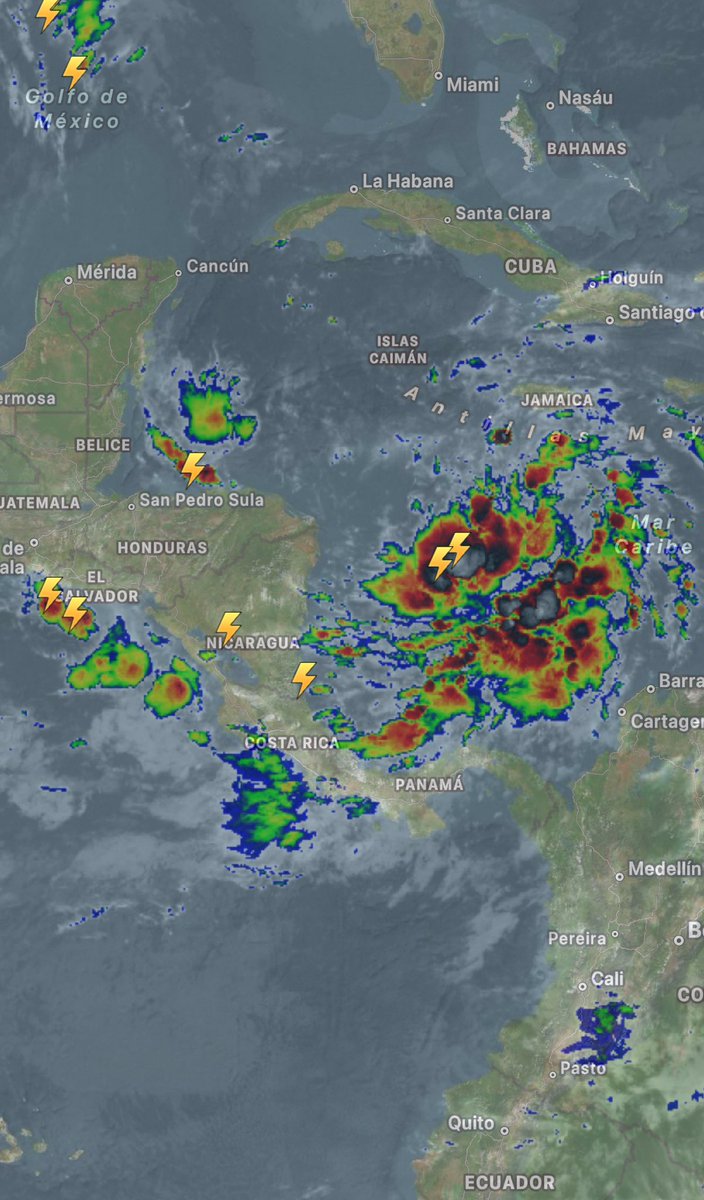 ClimaYucatan's tweet photo. 🌀⚠️ Está mañana se ve más organizada la baja presión con potencial ciclónico en el Caribe.

Es probable que desde hoy tengamos un ciclón tropical formado.

Estén atentos de nuestra Info. https://t.co/yGyqQr8hFW