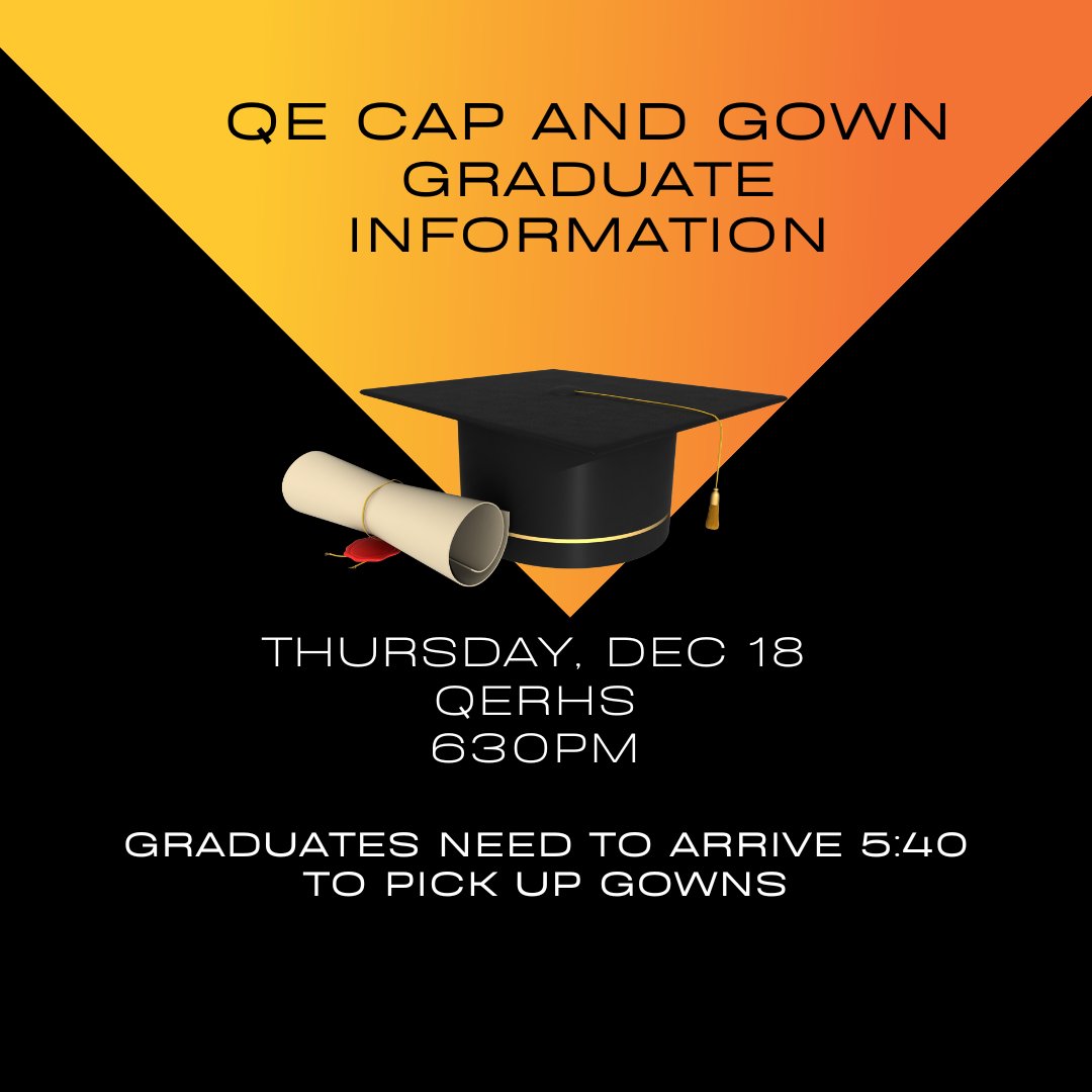 Cap and Gown info for our 2024 graduates