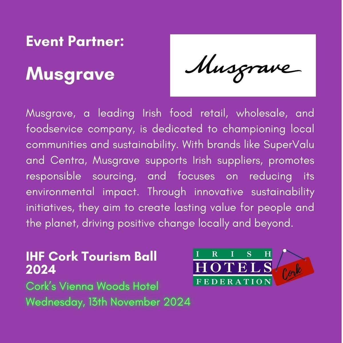 Cork IHF (@cork_ihf) on Twitter photo ๐ Excited to announce <a href="/Musgraveplc/">Musgrave plc</a> as our event partner for the IHF Cork Tourism Ball! With deep Cork roots and a commitment to sustainability and local support, Musgrave is the perfect match for our celebration of responsible hospitality. ๐โจ #IHFCorkBall #MusgraveIreland ๐ Excited to announce <a href="/Musgraveplc/">Musgrave plc</a> as our event partner for the IHF Cork Tourism Ball! With deep Cork roots and a commitment to sustainability and local support, Musgrave is the perfect match for our celebration of responsible hospitality. ๐โจ #IHFCorkBall #MusgraveIreland