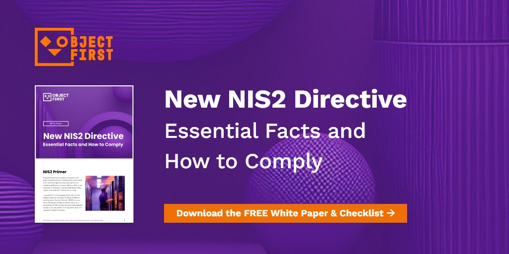 BwwMediaGroup's tweet photo. NIS2 Directive Effective Oct. 17, 2024 – Are you ready in the EU?

This whitepaper covers the key regulations, highlights ten essential cybersecurity measures for compliance, and explains how @Object_First can support your NIS2 goals. 

Download now:
https://t.co/WiWNKPcMiR https://t.co/AHZPIYVmSo