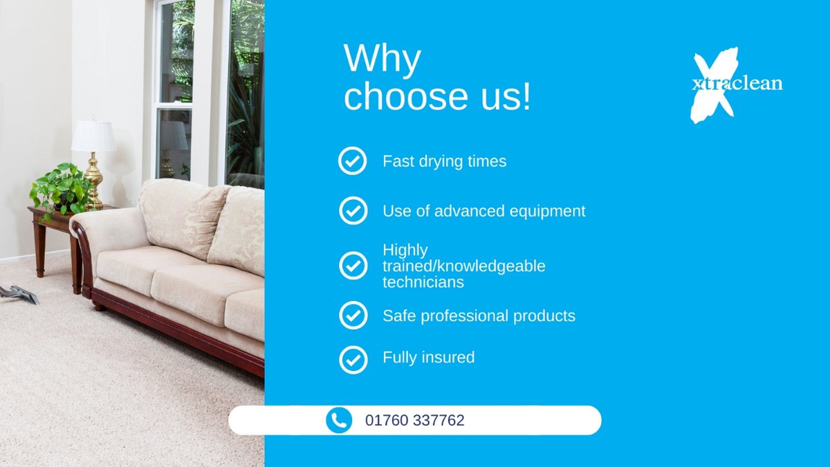 xtraclean_ea's tweet image. Why choose us to clean for you?

🧽 Fast drying times
🧽 Use of advanced equipment 
🧽 Highly trained/knowledgeable technicians
🧽 Safe professional products 
🧽 Fully insured

#CarpetCleaning #ProfessionalCarpetCleaners