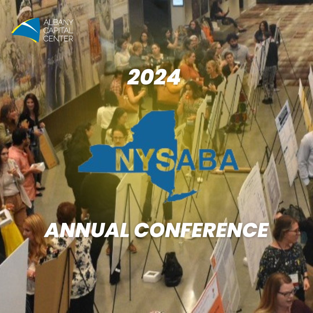 AlbanyCapCenter's tweet image. We’re excited to host the 35th Annual @NYSABA Conference! Beginning today, this year’s event theme, "Leading Change: Ethics, Collaboration, and Supervision in Behavior Analysis," promises to inspire important discussions. #NYSABA #BehaviorAnalysis #Conference