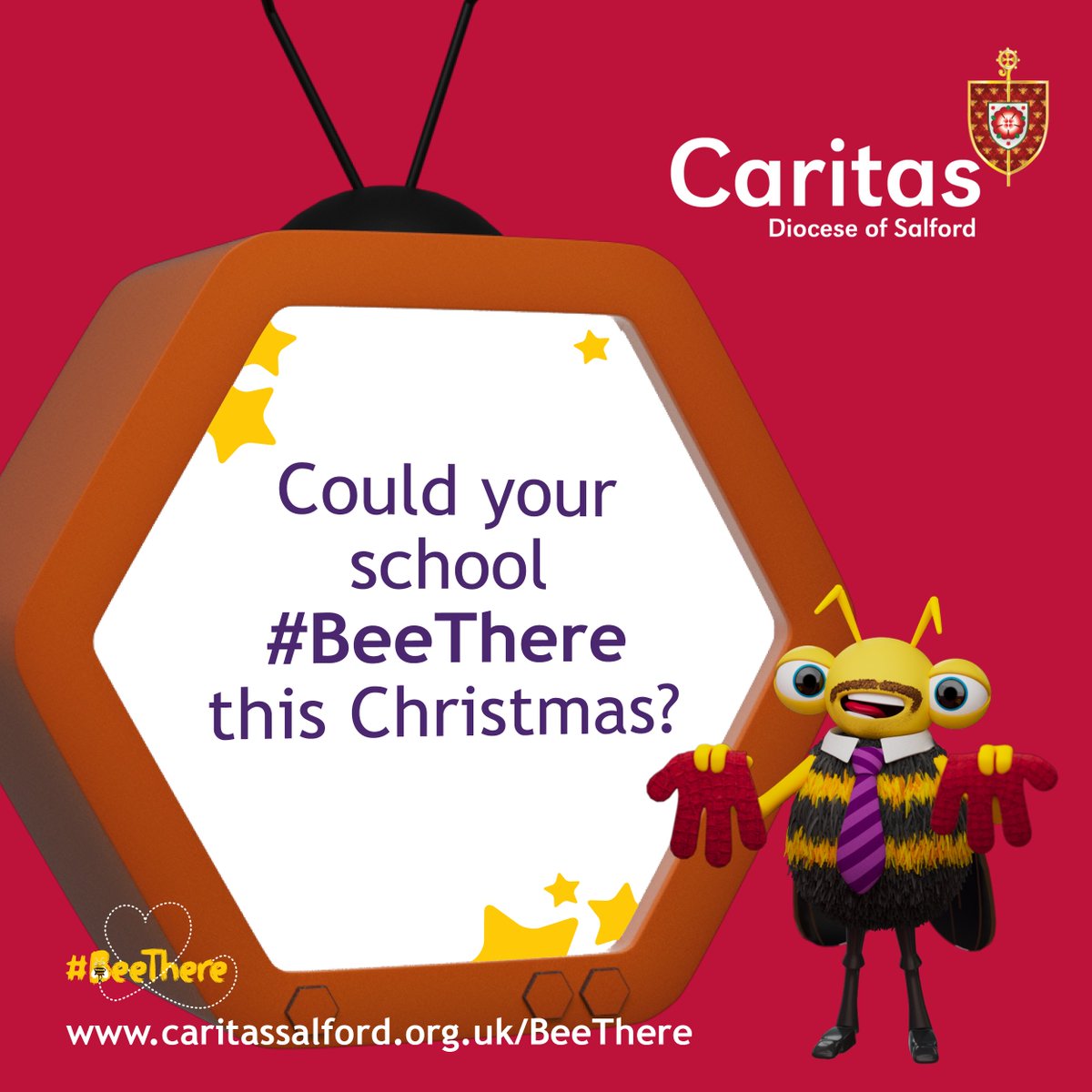 Schools! Parents! Youth group leaders!

Yesterday we launched our #BeeThere campaign and we have lots of free resources, activity sheets and other tools you can download now.

Why not take a look?

caritassalford.org.uk/beethere