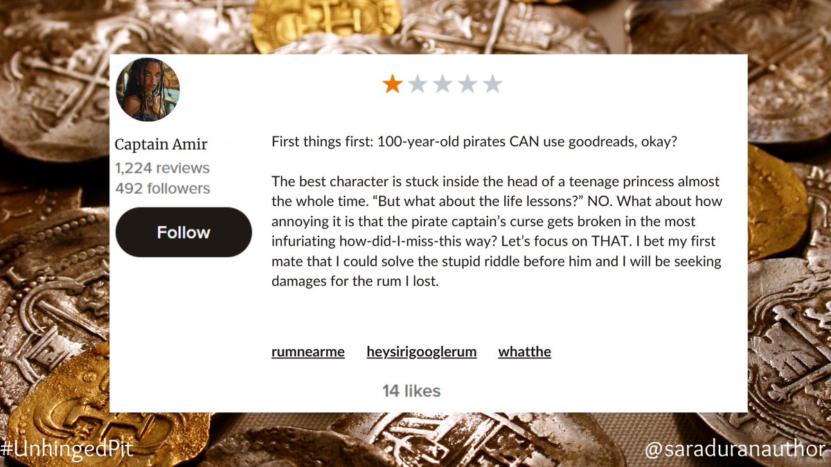 saraduranauthor's tweet photo. I know authors need to have tough skin, but was it really necessary for my characters to leave these one star reviews on goodreads?! 

#UnhingedPit #YA #F #R #LGBT #W https://t.co/x4W4dy6Bx8