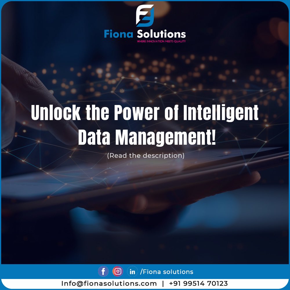FionaSolutions's tweet image. In today&apos;s data-driven world, managing and leveraging data effectively is critical for growth and innovation.
#IntelligentDataManagement #DataDrivenDecisions #SmartDataSolutions #DataOptimization #DataSecurity #DigitalTransformation #EfficiencyBoost #In