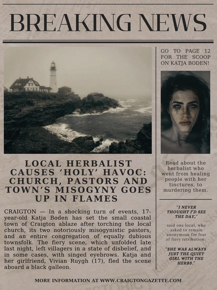 OMG, the FMCs of my sapphic YA dark fantasy made headlines, y’all??? 😧🤯

#UnhingedPit #F #YA #W #LGBT