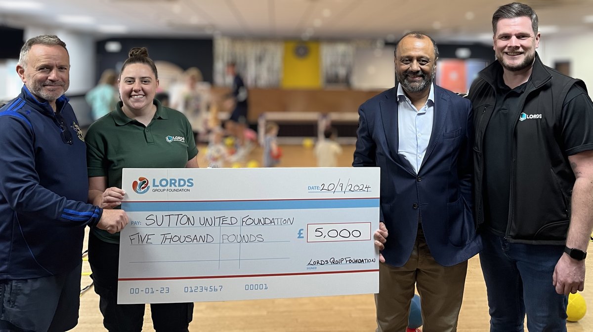Lords Builders Merchants (@lordsbuildersm) on Twitter photo Our CEO, Shanker Patel, visited 4 of the latest charities to benefit from Lords Foundation grants.
<a href="/suttonunited/">Sutton United</a> <a href="/MertonSCC/">Merton SCC</a> Jigsaw4u and <a href="/AdhdEmbraceUK/">Adhd Embrace</a> received a cheque for ยฃ5k and we are proud to support their work with our communities๐ซถ
Read more: bit.ly/3ZeBDDP Our CEO, Shanker Patel, visited 4 of the latest charities to benefit from Lords Foundation grants.
<a href="/suttonunited/">Sutton United</a> <a href="/MertonSCC/">Merton SCC</a> Jigsaw4u and <a href="/AdhdEmbraceUK/">Adhd Embrace</a> received a cheque for ยฃ5k and we are proud to support their work with our communities๐ซถ
Read more: bit.ly/3ZeBDDP