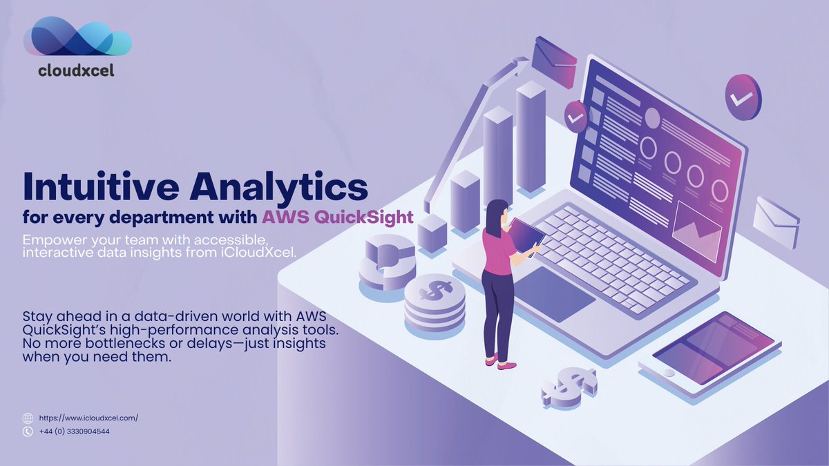 CloudXcel's tweet image. Data analytics shouldn’t be confined to one team. Empower everyone with AWS QuickSight!

To know more, contact us at +44 (0) 3330904544 or visit us at icloudxcel.com.

#AWSQuickSight #DataDriven #TeamEmpowerment
