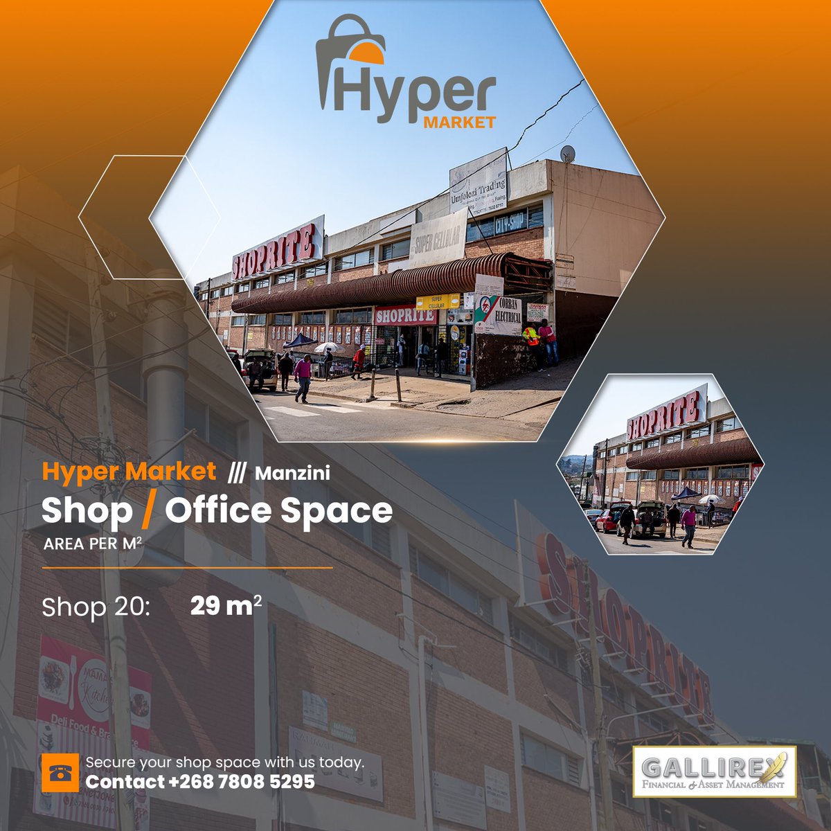 HypermarketSZ's tweet photo. Vacancy Alert 🚨 

Hypermarket Building in Manzini has the following Store &amp; Office Vacancies: 

Shop 20: 29 m2

Secure your space with us today, contact: +268 7808 5295 https://t.co/chq6vNB5I3
