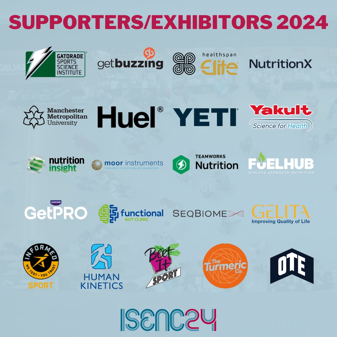 Supporters/Exhibitors 2024!

<a href="/GatoradeUK/">Gatorade UK</a> <a href="/getbuzzing/">Getbuzzing</a> <a href="/Healthspan/">Healthspan®</a> <a href="/Nutrition_X/">Nutrition X - NX</a> <a href="/McrInstSport/">Manchester Met Institute of Sport</a> <a href="/huel/">Huel</a> <a href="/YETICoolers/">YETI</a> <a href="/Teamworks/">Teamworks</a> <a href="/fuelhubuk/">FUEL HUB</a> <a href="/Danone/">Danone</a> <a href="/functionalgut/">Functional Gut</a> <a href="/SeqBiome/">SeqBiome</a> <a href="/wetestyoutrust/">INFORMED</a> <a href="/Human_Kinetics/">Human Kinetics</a> <a href="/BeetItSport/">Beet It Sport</a> <a href="/TheTurmericCo/">The Turmeric Co.</a> <a href="/OTESportsGB/">OTE Sports</a>