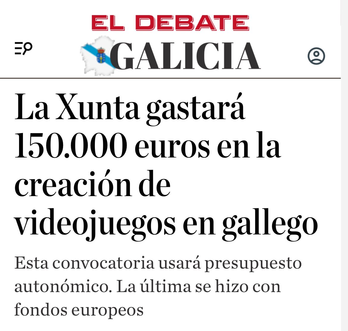 VOXGalicia_'s tweet photo. Con una tasa de paro altísima en Galicia, familias que no llegan a fin de mes, negocios en quiebra y colas del hambre, la Xunta decide utilizar 150.000€ de nuestros impuestos en crear videojuegos en gallego.

Este despilfarro de dinero es insostenible. https://t.co/HoQzKBe6Xo