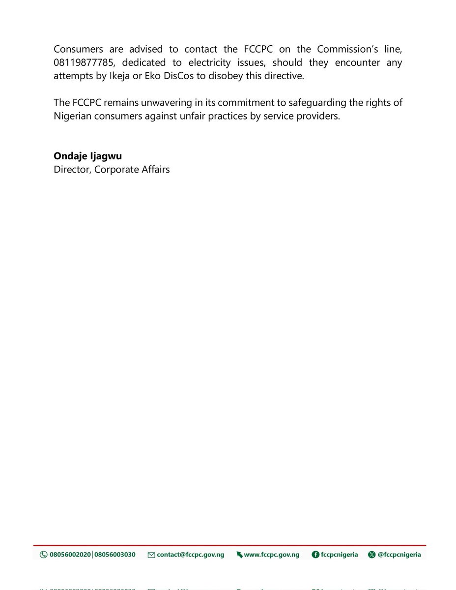 FCCPC Nigeria tweet media