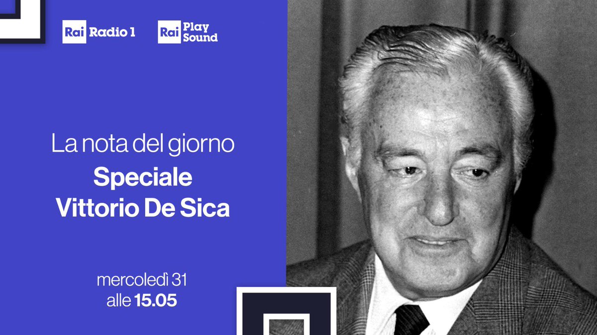 Rai Radio1 (@radio1rai) on Twitter photo 🎵 A #LaNotaDelGiorno oggi #13novembre c’è lo Speciale #VittorioDeSica
🎧 Ascolta #LNDG con <a href="/johnvignola/">John Vignola</a> su #Radio1 e <a href="/raiplaysound/">RaiPlay Sound</a>
👉 raiplaysound.it/radio1 🎵 A #LaNotaDelGiorno oggi #13novembre c’è lo Speciale #VittorioDeSica
🎧 Ascolta #LNDG con <a href="/johnvignola/">John Vignola</a> su #Radio1 e <a href="/raiplaysound/">RaiPlay Sound</a>
👉 raiplaysound.it/radio1