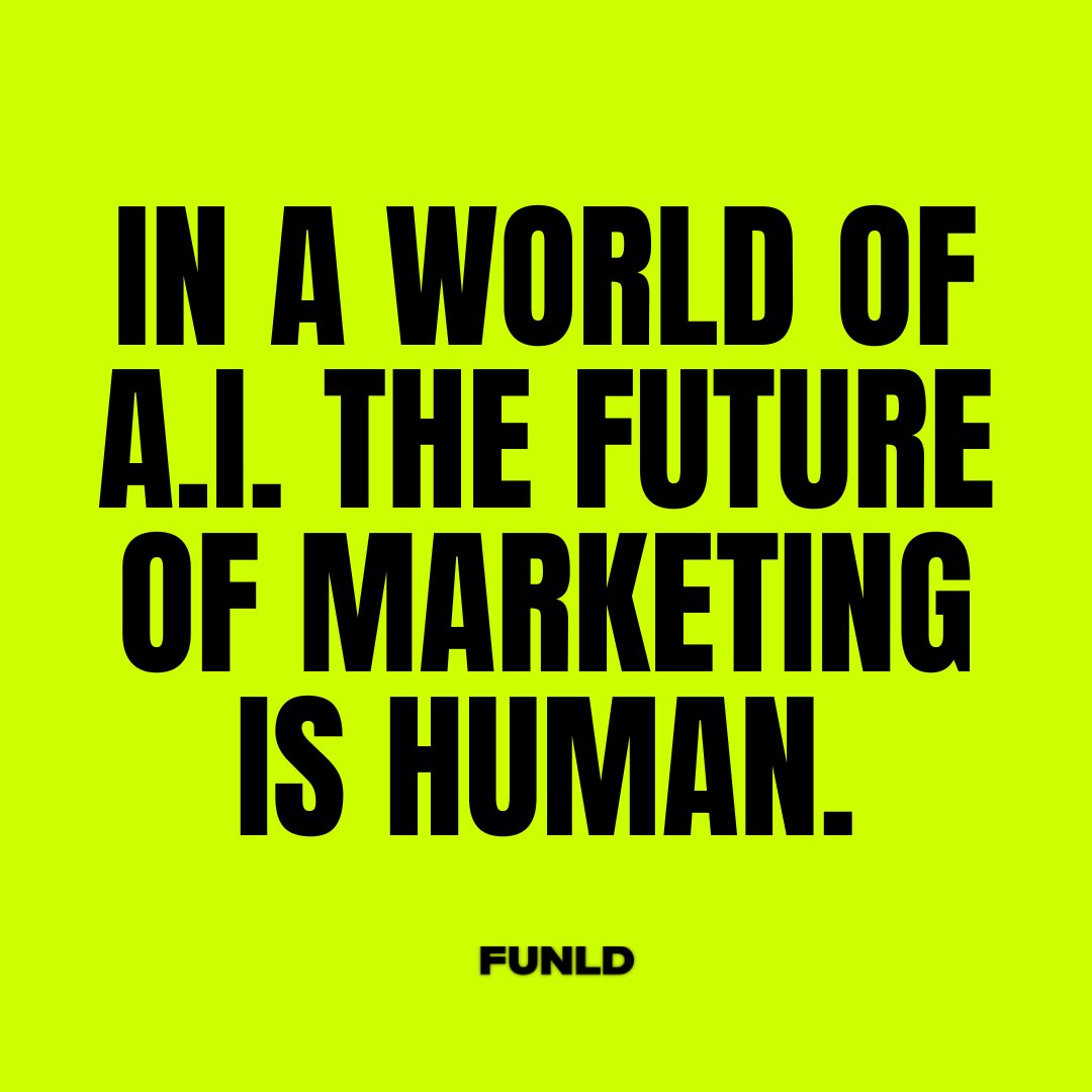 Funld_Digital's tweet image. Ironic huh ? 
While  AI can streamline tasks, automate processes, and analyze data, it’s the human touch that brings creativity, connection, and authenticity. At the end of the day, people crave real relationships and genuine experiences. Embrace the tech, but remember, it’s the…