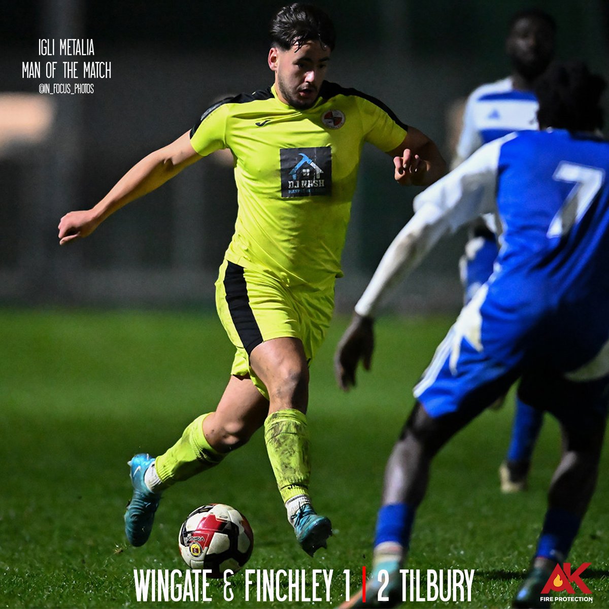 tilburyfc's tweet photo. Man of the Match from the @WinFinchleyFC Velocity cup tie,  Igli Metalia. Great win yesterday against the side that are sitting third in the @IsthmianLeague premier division.
Image: @In_Focus_Photos
#IsthmianLeague #nonleaguefootball #nonleaguefans https://t.co/c8O8QIiTKi