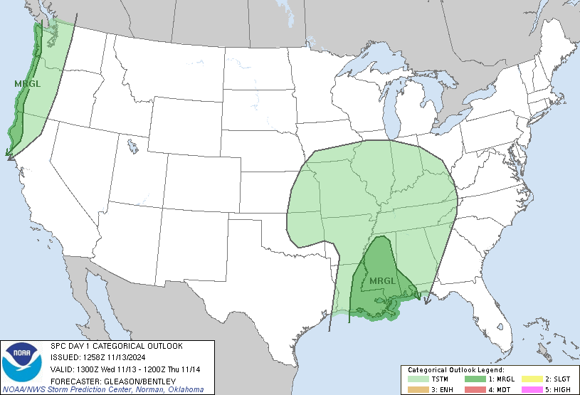 LimWeather's tweet photo. D1
#MarginalRisk in #PNW,S US esp #NewOrleans,#BatonRouge,#Metairie,#Lafayette,#MobileAL,#Prichard,#Saraland,#JacksonMS,#Biloxi,#Gulfport,#Pensacola,#Eureka
2%#Tornado/5%#Wind/<5%#Hail risk
#Wxtwitter #Wxx #SPC #Severewx #DixieAlley #LAwx #MSwx #FLwx #ALwx #ARwx #CAwx #ORwx #WAwx https://t.co/hmBz7awngK