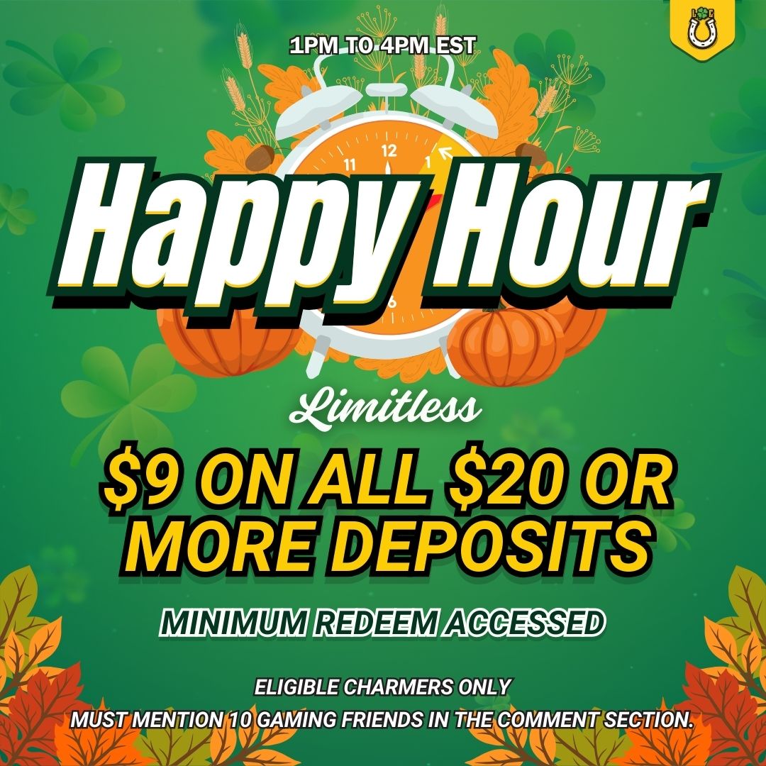 Lucky_Charmers_'s tweet image. Afternoon delight awaits! 🍂

Boost your deposits during Happy Hour and turn up the excitement. Play and make the most of these extra perks! Let’s keep the good vibes rolling! 🎉💵

#HappyHourBonus #BoostYourPlay #LimitlessFun #LuckyCharmers